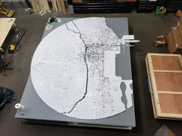 Making a 15' Diameter Circular Model of Chicago
