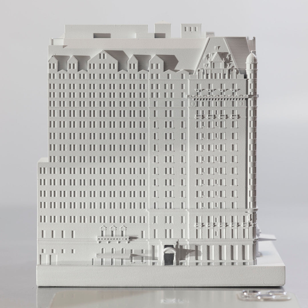Isometric modern hotel office buildings with cars on the highway